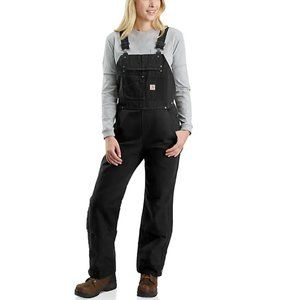 Carhartt RELAXED FIT DUCK INSULATED BIB OVERALL Small Short Black